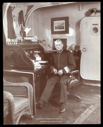 Rear Admiral Robley Dunglison Evans Aboard the U.S.S. Maine, 1906 by Byron Company